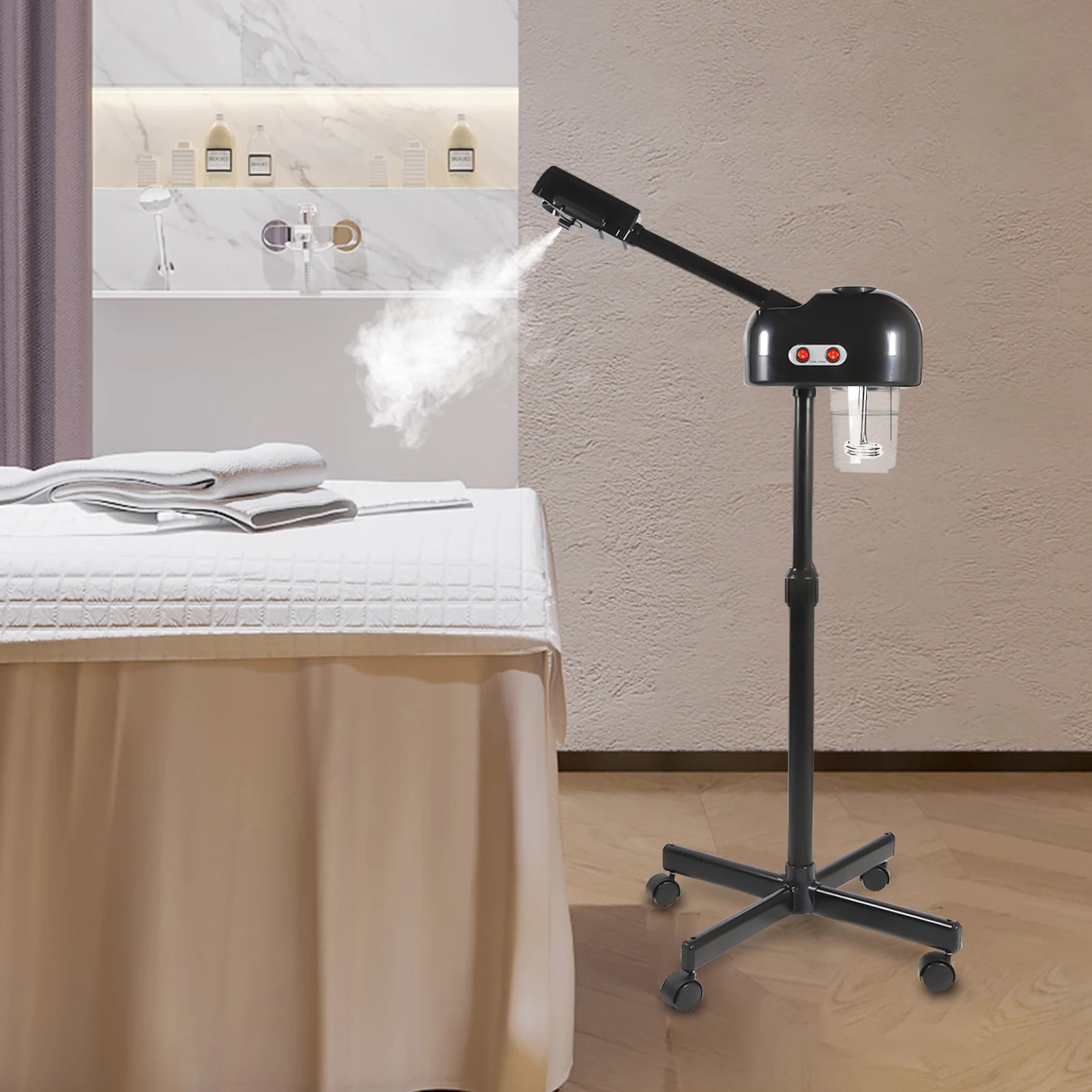 750ml Ozone Facial Steamer Height Adjustable Sprayer 360° Rotatable