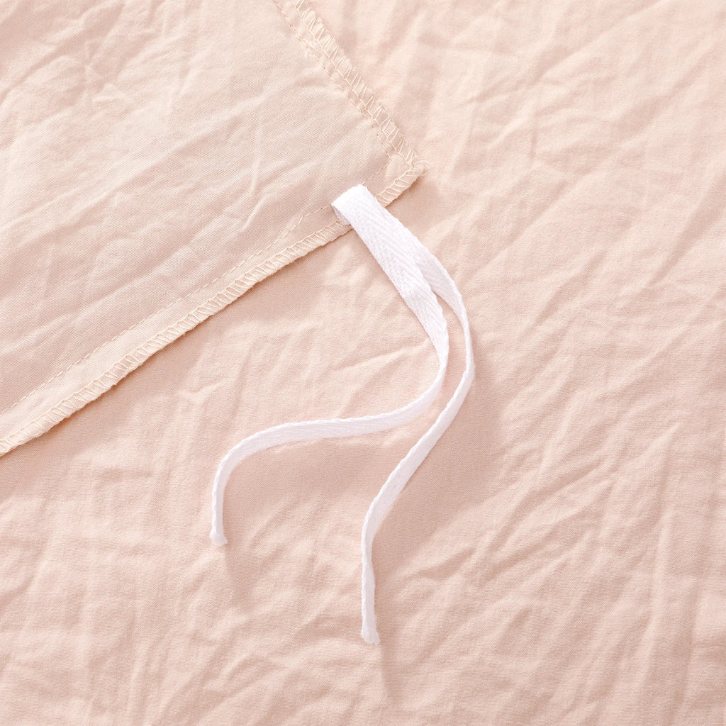 104"x90" Lotus Leaf Edge Bedding Duvet Cover Set Large Double Bed Bedroom Soft Washed