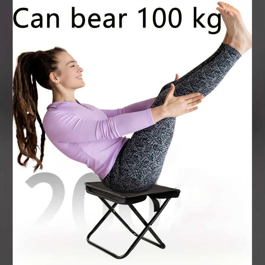 Portable Camping Folding Chair, 100kg Capacity Lightweight Alloy Frame with Carry Bag, Christmas Gift for Outdoor, Hiking, Beach