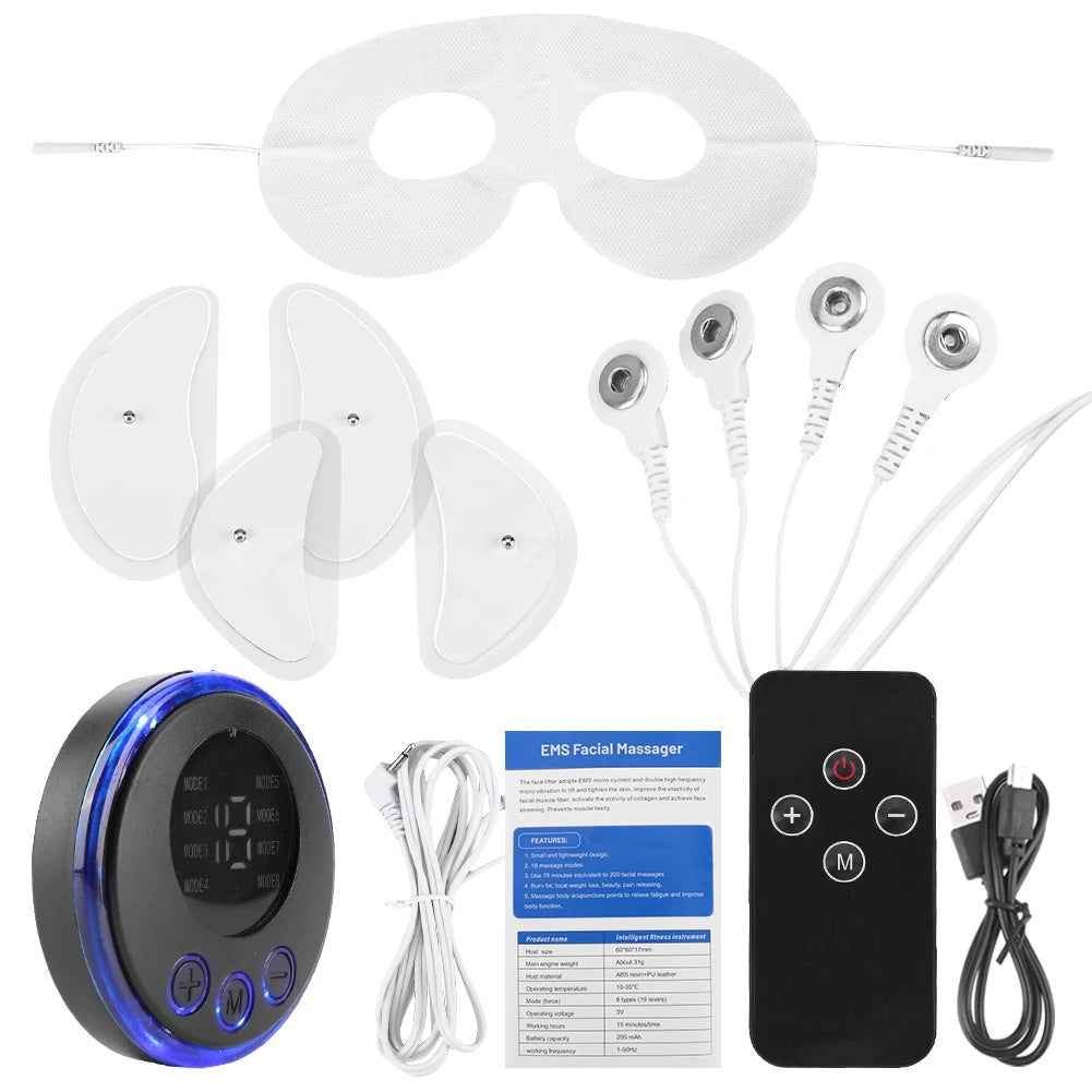 EMS Facial Massager Current Muscle Stimulator Anti-Wrinkle Face