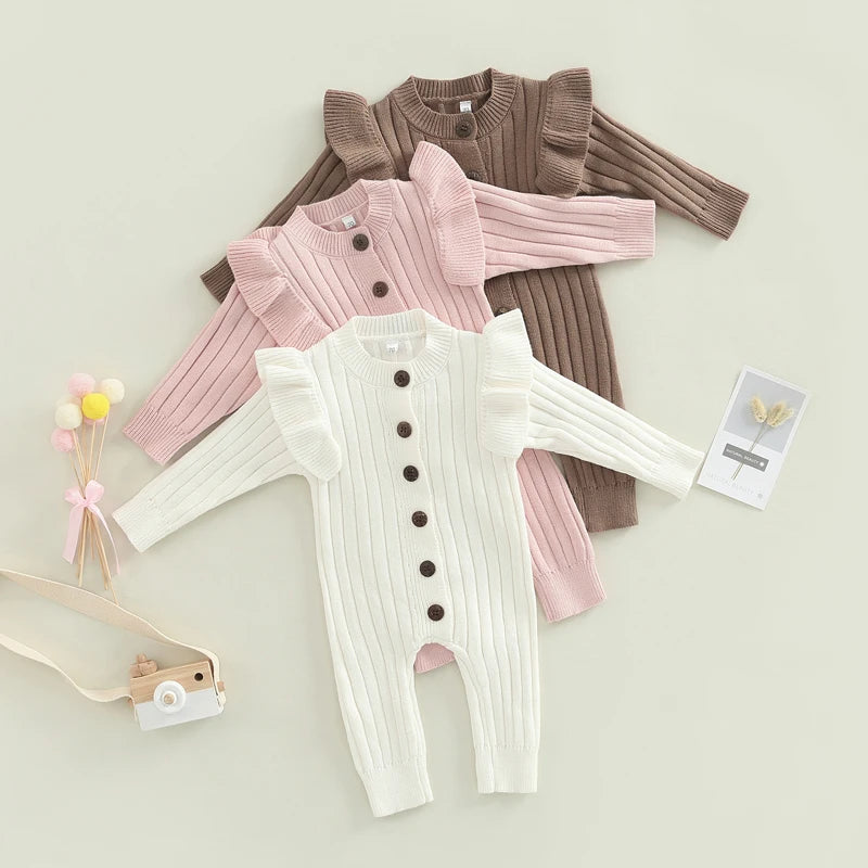 Lioraitiin 0-18M Baby Girl Knitted Long Sleeve