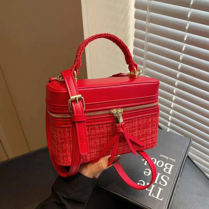 New Spring Summer Fashionable Handbag – Lightweight Portable Square Box Crossbody Bag for Stylish Daily Use