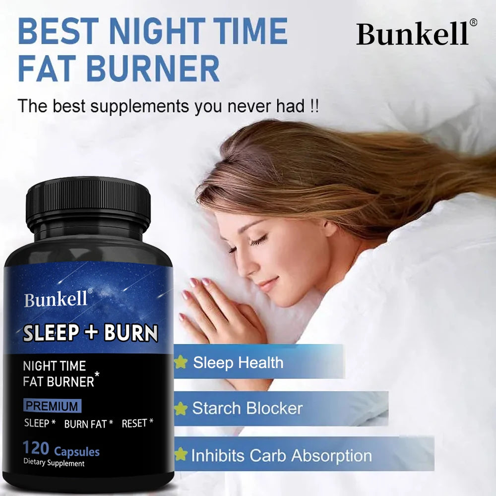 Night Fat Burner and Sleep Supplement - Boost Metabolism and Burn