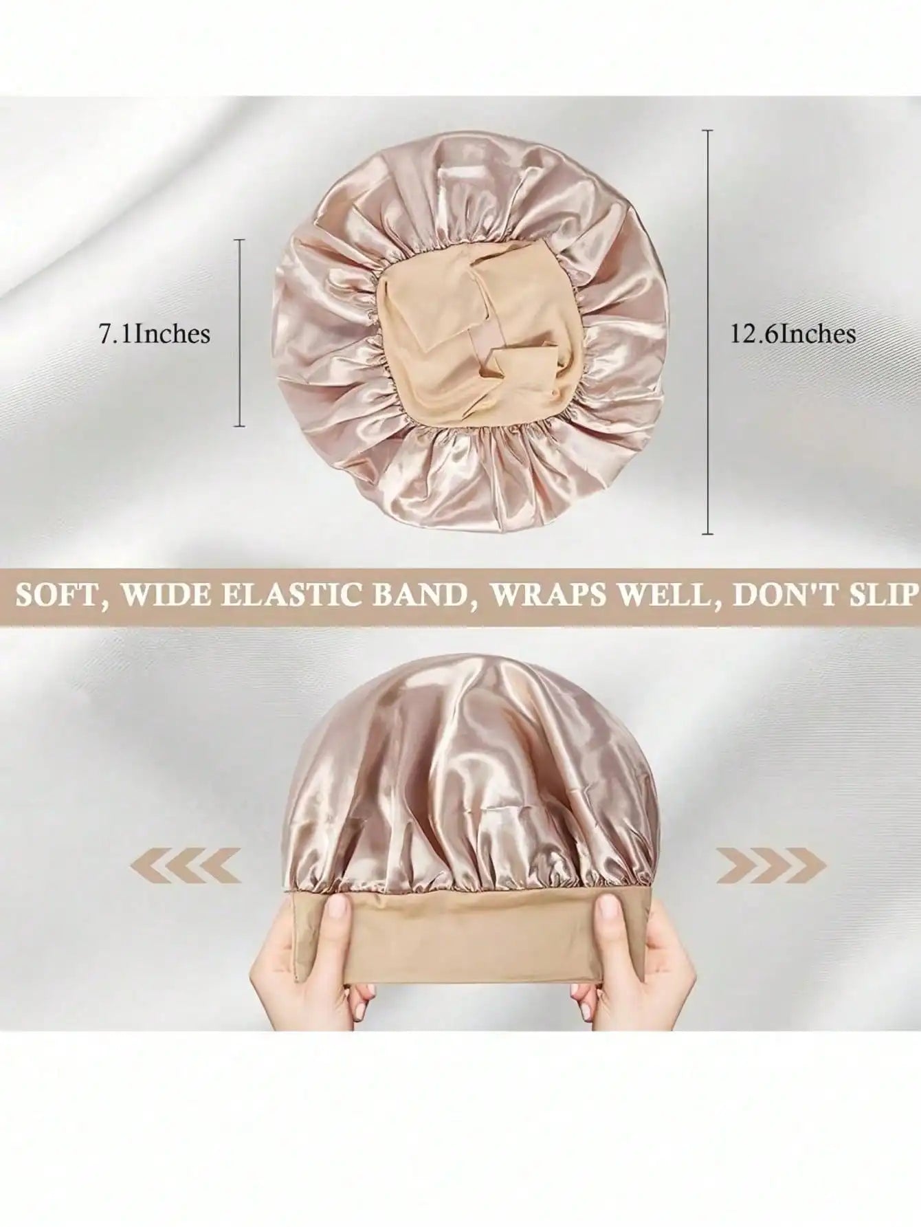 1pcs  SilkNight Satin Hair Bonnet