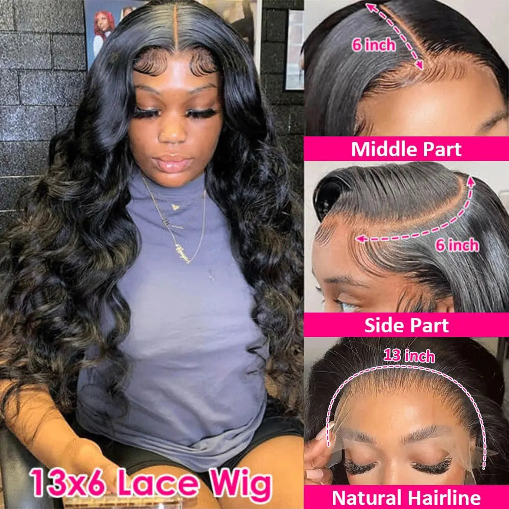Raw Peruvian Body Wave 250% Density 40 42 inch 13x6 HD Lace Front Human Hair Wigs 13x4 Frontal Wigs Women Glueless Closure Wigs