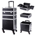 Rolling Makeup Case 3 In 1 Removable
 Make Up Case Cosmetology Case On Wheels 
Large Capacity Lockable Makeup Trolley For Salon