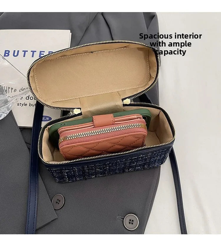 New Spring Summer Fashionable Handbag – Lightweight Portable Square Box Crossbody Bag for Stylish Daily Use