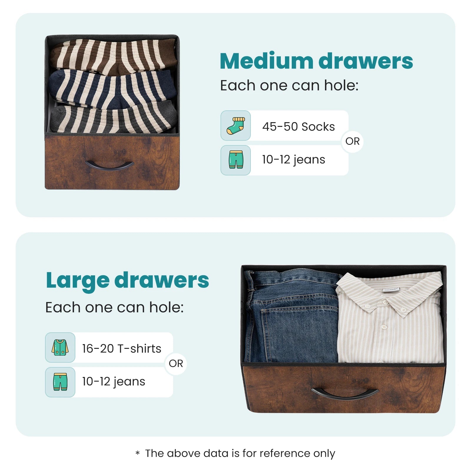 JHK Desser For Bedroom With 7 Fabric Drawers Organizer