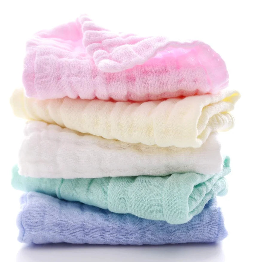 Baby Washcloths - Natural Cotton Baby Wipes - 5 piez