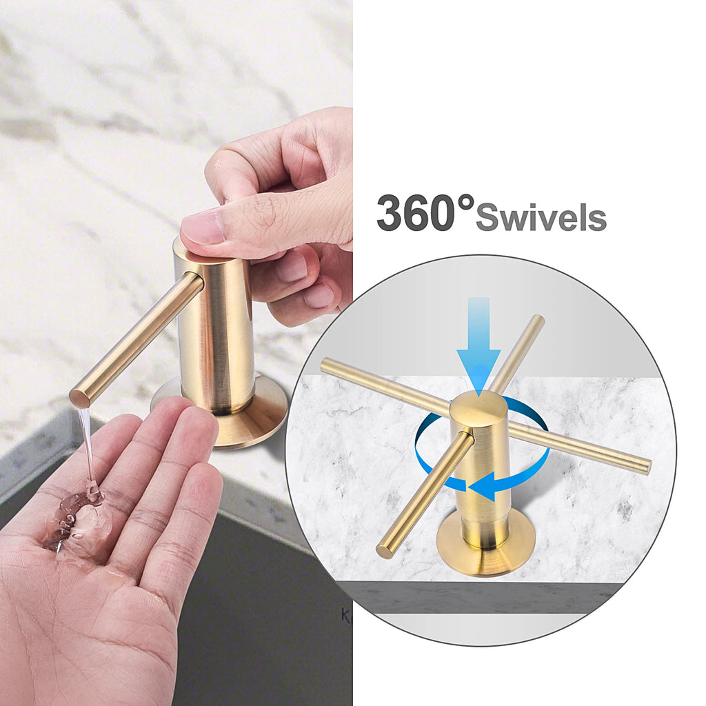 Samodra Black Liquid Soap Dispensers Brass Pump Head With 500ML PE Bottle