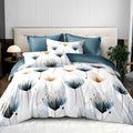 3-Piece Blue & White Floral Duvet Cover Set
