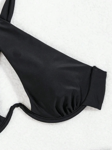 Sexy Black Two-Piece Bikini