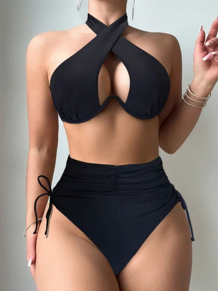 Sexy Black Two-Piece Bikini