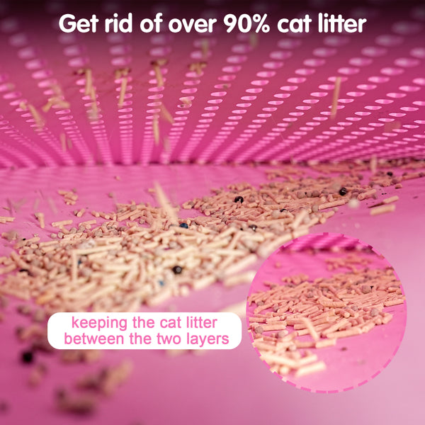 Double Layer Rice-Shaped Cat Litter Trapping Pad