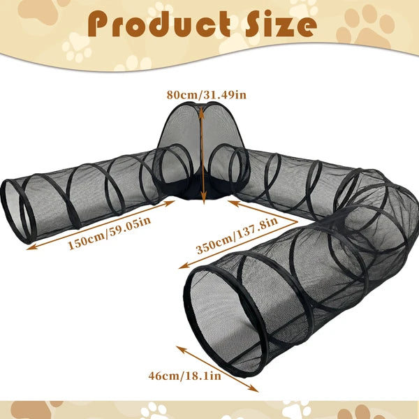 Portable Outdoor Cat Enclosure & Tunnel Playground