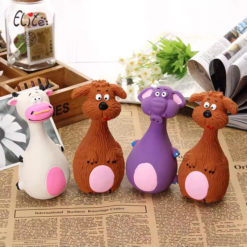 Squeaky Latex Puppy Toy Set