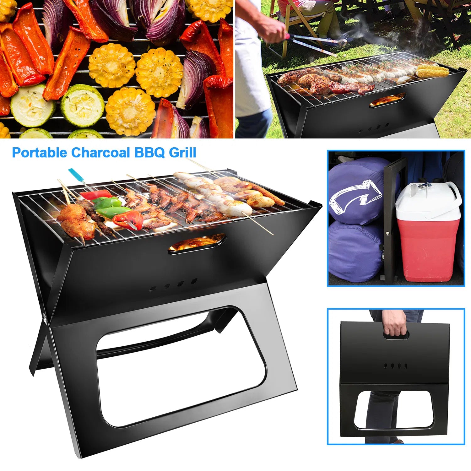 Portable Foldable Desktop Charcoal Grill