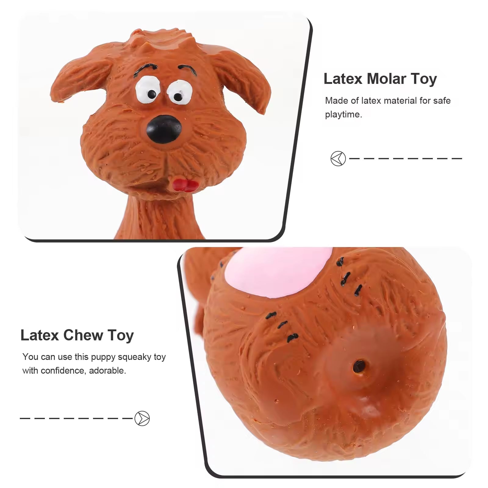 Squeaky Latex Puppy Toy Set