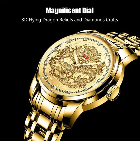 Classic Gold Diamond Quartz Watch